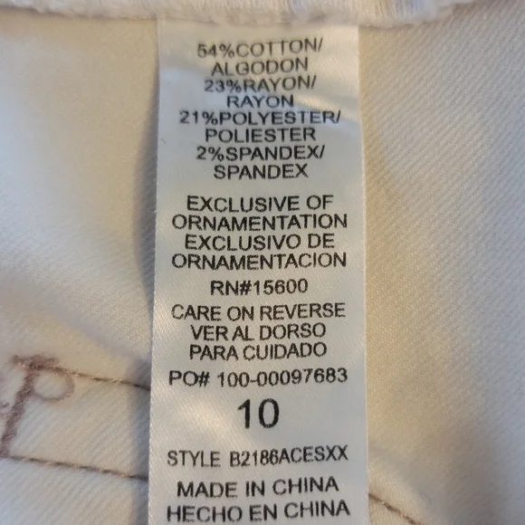 Democracy Women's Cream Skinny Jeans Size 10 - Picture 10 of 10